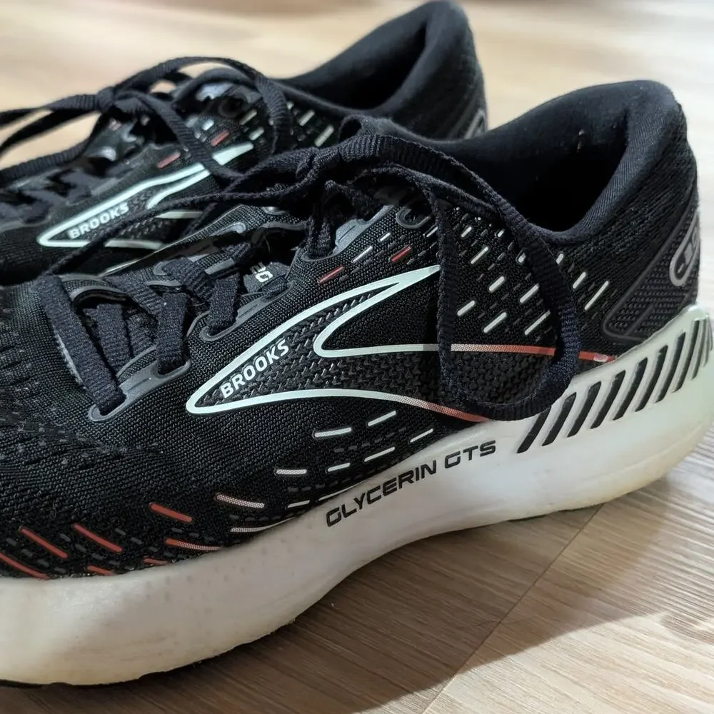 Brooks | Glycerin GTS 20 Black Red Opal Running Shoes | Women's Size 9.5